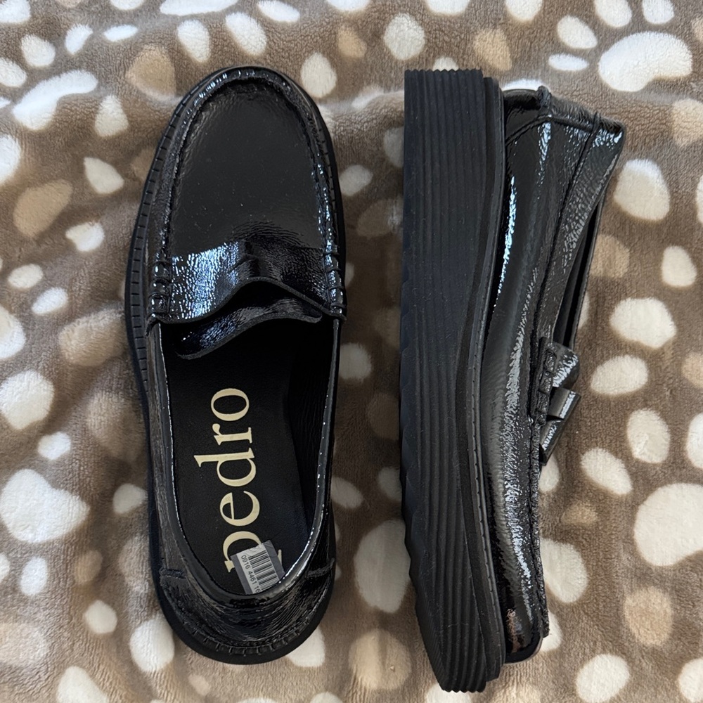 Pedro Garcia Black Ribbed Platform Sole Sneakers